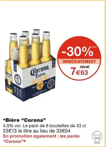Monoprix Corona Bière offre