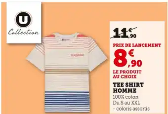 Super U U Collection TEE SHIRT HOMME offre