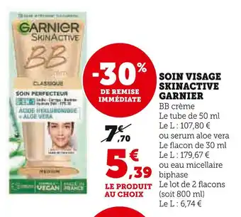 Super U GARNIER SOIN VISAGE SKINACTIVE offre