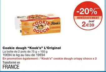 Monoprix Kook’s Cookie dough L’Original offre