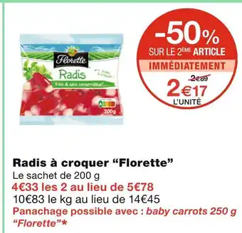 Monoprix Florette Radis à croquer offre