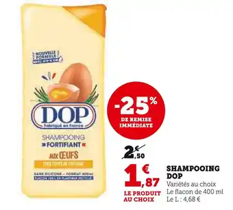 Super U DOP SHAMPOOING offre