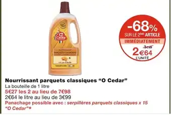 O Cedar Nourrissant parquets classiques