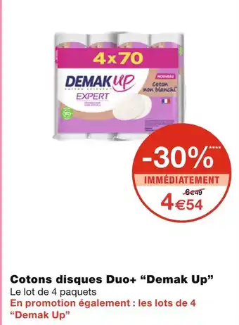 Monoprix Demak Up Cotons disques Duo+ offre