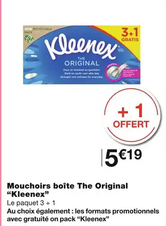 Monoprix Kleenex Mouchoirs boîte The Original offre