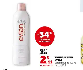 Hyper U EVIAN BRUMISATEUR offre