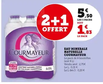 Hyper U COURMAYEUR EAU MINERALE NATURELLE offre