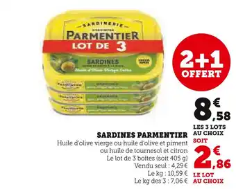 Super U PARMENTIER SARDINES offre