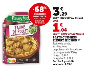 Super U FLEURY MICHON PLATS CUISINES offre