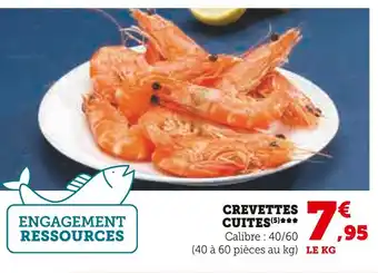 Hyper U CREVETTES CUITES offre