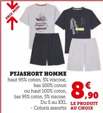 Hyper U PYJASHORT HOMME offre