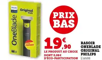 Hyper U PHILIPS RASOIR ONEBLADE ORIGINAL offre