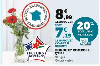 Hyper U U BOUQUET COMPOSE offre