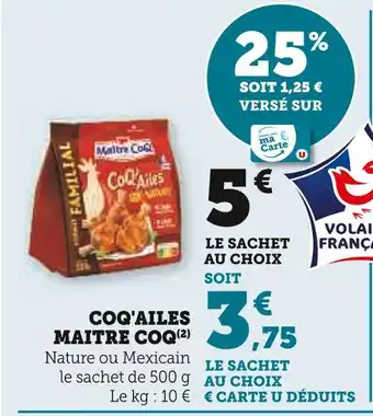 Hyper U MAITRE COQ COQ'AILES offre
