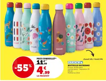 Hyper U DUCK'N BOUTEILLE ISOTHERME offre