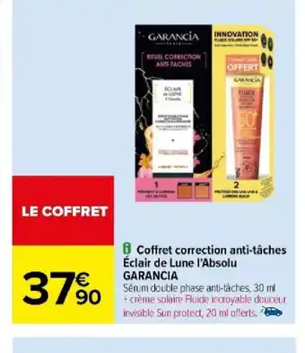 Carrefour Coffret correction anti-tâches Éclair de Lune l'Absolu GARANCIA offre