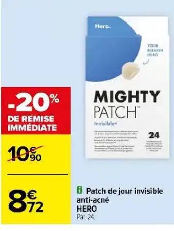 Carrefour Patch de jour invisible anti-acné HERO offre
