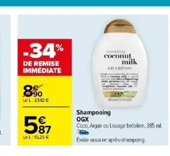 Carrefour Shampooing OGX offre