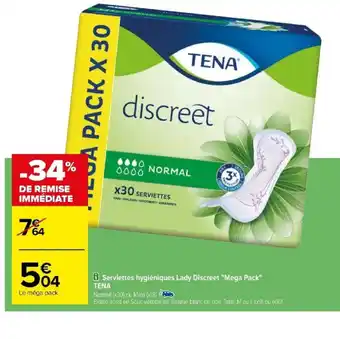 Carrefour Serviettes hygiéniques Lady Discreet "Mega Pack" offre