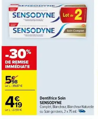 Carrefour Dentifrice Soin SENSODYNE offre