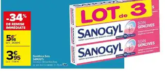 Carrefour Dentifrice Soin SANOGYL offre