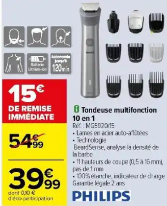 Carrefour Tondeuse multifonction offre