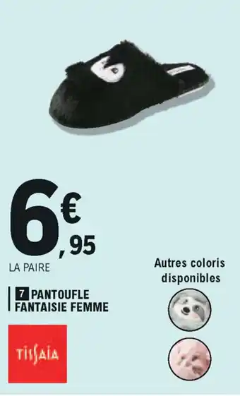 E.Leclerc Pantoufle Fantaisie Femme offre
