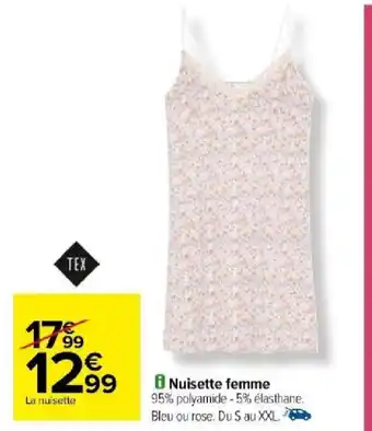 Carrefour 8 Nuisette femme offre