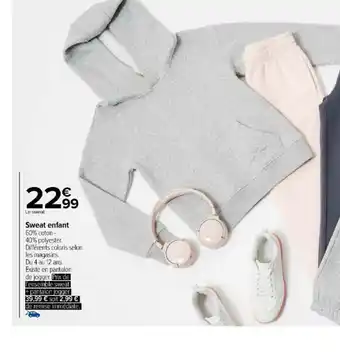Carrefour Sweat enfant offre