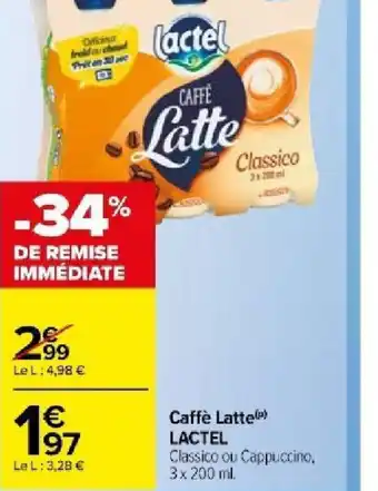 Carrefour Market Caffè Latte LACTEL offre