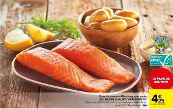 Carrefour Market Pavé de saumon Atlantique avec peau ASC FILIÈRE QUALITÉ CARREFOUR (4) offre