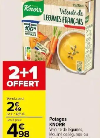 Carrefour Market Potages KNORR offre