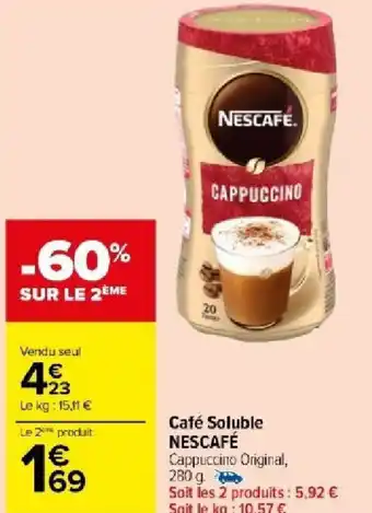 Carrefour Market Café Soluble NESCAFÉ offre