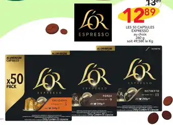 LES 50 CAPSULES EXPRESSO