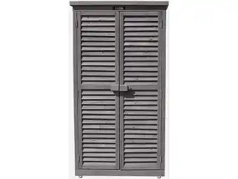 Brico Cash Armoire de jardin Space - 87 x 46.5 x 160 cm - Anthracite offre