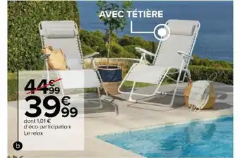 Carrefour Market Fauteuil relax Verone offre