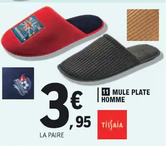 E.Leclerc Mule Plate Homme offre