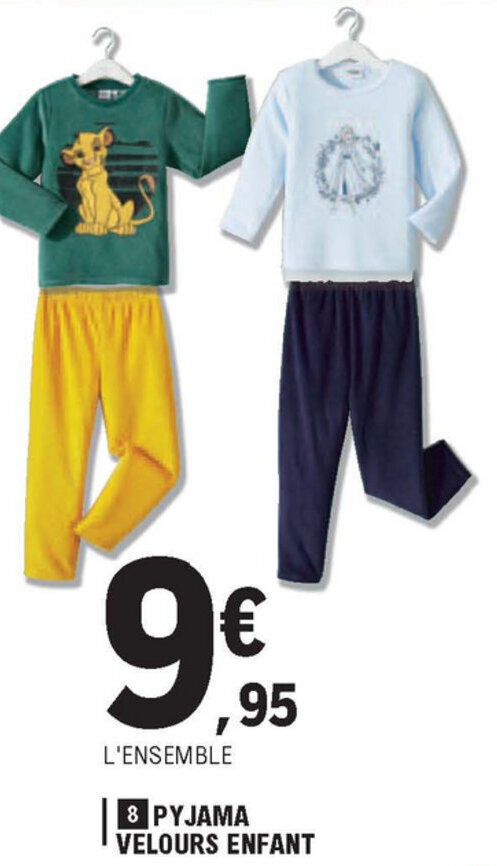 Promo Pyjama Velours Enfant Chez E Leclerc