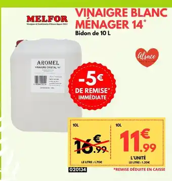 MELFOR VINAIGRE BLANC MÉNAGER 14°