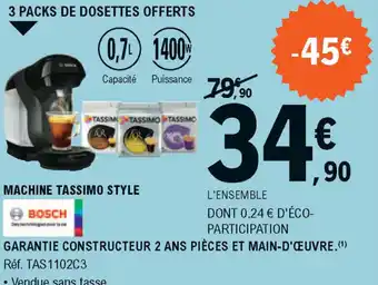 E.Leclerc Machine Tassimo Style offre