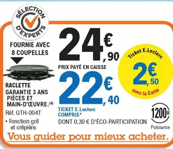 E.Leclerc Fournie Avec 8 Coupelles offre