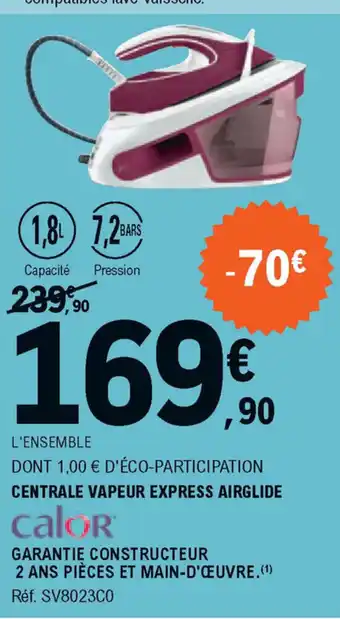 E.Leclerc Centrale Vapeur Express Airglide offre