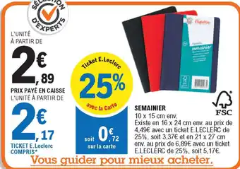 E.Leclerc Semainier offre