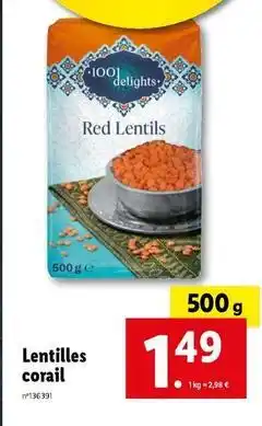 1001 delights - lentilles corail