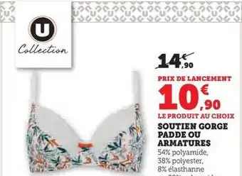 Hyper U Soutien gorge padde ou armatures offre