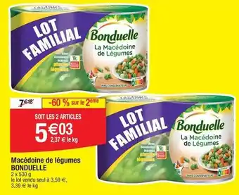 Migros Bonduelle - macédoine de légumes offre