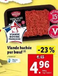 Lidl Viande hachée pur bœuf offre