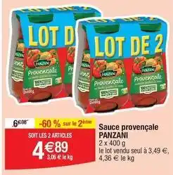 Migros Panzani - sauce provencale offre