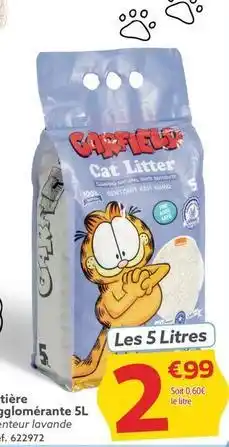 Gifi Garfielt - litière agglomérante offre
