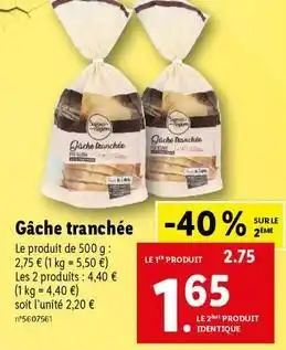 Gâche tranchée
